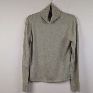 Green Cashmere Turtleneck Sweater Top Size L